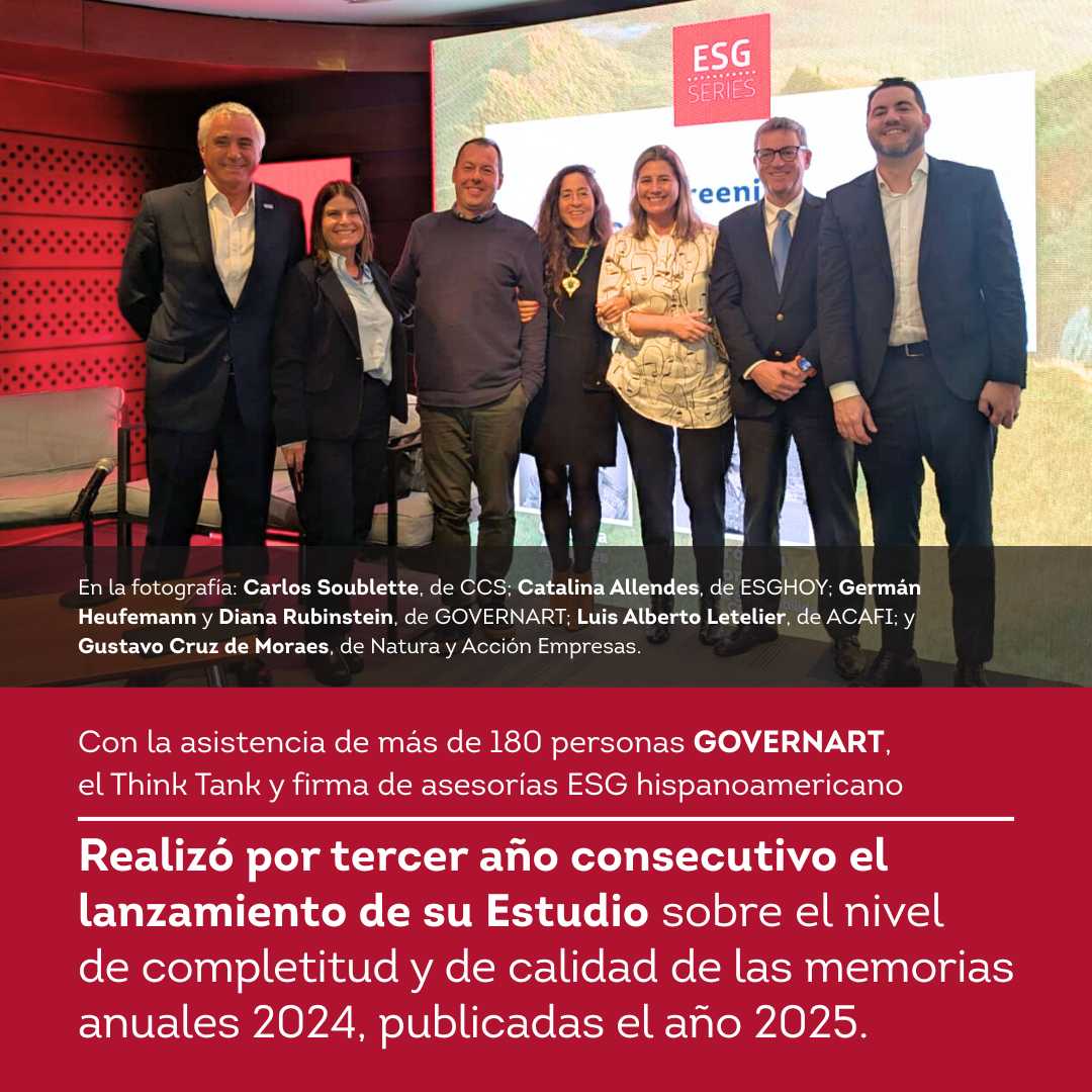 Con la asistencia de más de 180 personas, GOVERNART, el Think Tank y firma de asesorías ESG hispanoamericano, realizó por tercer año consecutivo el lanzamiento de su Estudio sobre el nivel de comp
